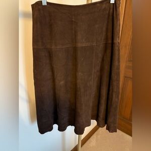 Vintage J Crew Brown Suede Skirt